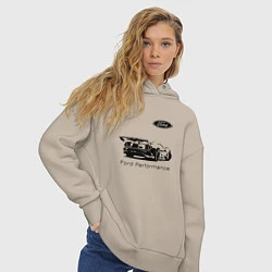 Толстовка оверсайз женская Ford Performance Racing team, цвет: миндальный — фото 2
