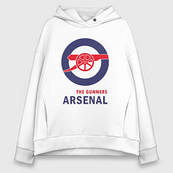 Толстовка оверсайз женская Arsenal The Gunners, цвет: белый