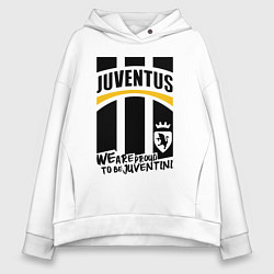 Толстовка оверсайз женская Juventus Ювентус, цвет: белый