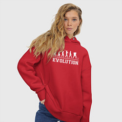 Толстовка оверсайз женская HOCKEY EVOLUTION ХОККЕЙ ЭВОЛЮЦИЯ, цвет: красный — фото 2