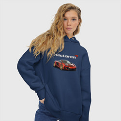 Толстовка оверсайз женская McLaren Motorsport!, цвет: тёмно-синий — фото 2