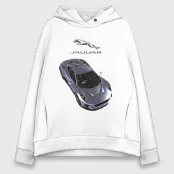 Толстовка оверсайз женская Jaguar Motorsport, цвет: белый