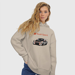 Толстовка оверсайз женская Audi Motorsport Racing team, цвет: миндальный — фото 2