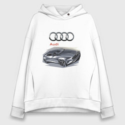Толстовка оверсайз женская Audi Concept, цвет: белый