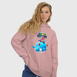 Толстовка оверсайз женская Super Mario Galaxy Nintendo, цвет: пыльно-розовый — фото 2