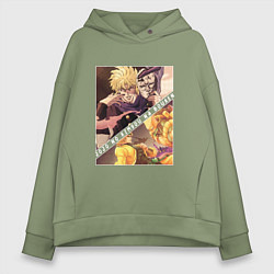 Толстовка оверсайз женская Дио Брандо из ДжоДжо, цвет: авокадо