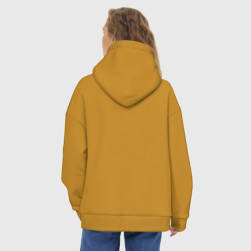 Женское худи оверсайз Малышка Нагиса Класс убийц / Горчичный – фото 4