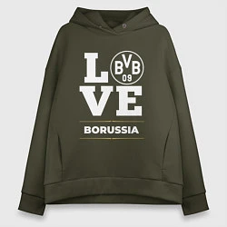 Толстовка оверсайз женская Borussia Love Classic, цвет: хаки