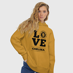 Толстовка оверсайз женская Chelsea Love Классика, цвет: горчичный — фото 2