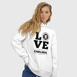 Толстовка оверсайз женская Chelsea Love Классика, цвет: белый — фото 2