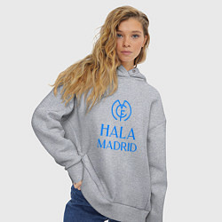 Толстовка оверсайз женская Hala - Real Madrid, цвет: меланж — фото 2