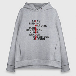 Толстовка оверсайз женская Liverpool Players, цвет: меланж
