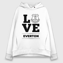 Толстовка оверсайз женская Everton Love Классика, цвет: белый