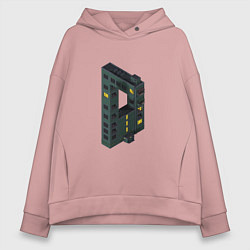 Толстовка оверсайз женская Невозможная брежневка, цвет: пыльно-розовый