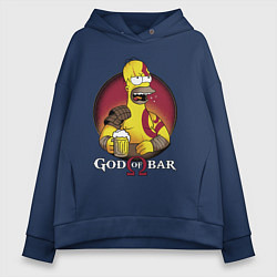 Женское худи оверсайз Homer god of bar