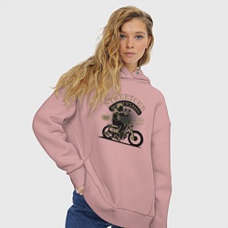 Толстовка оверсайз женская Мото-спорт Moto, цвет: пыльно-розовый — фото 2