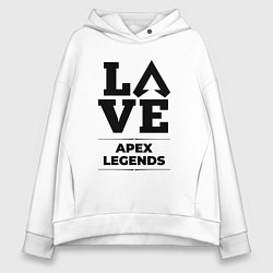 Толстовка оверсайз женская Apex Legends Love Classic, цвет: белый