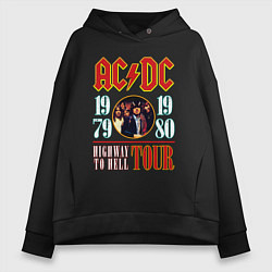 Женское худи оверсайз ACDC HIGHWAY TO HELL TOUR