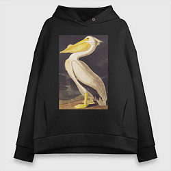 Толстовка оверсайз женская American White Pelican Пеликан, цвет: черный