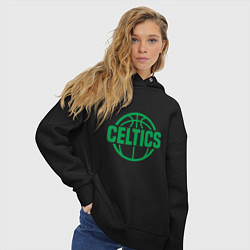 Толстовка оверсайз женская Celtics Baller, цвет: черный — фото 2