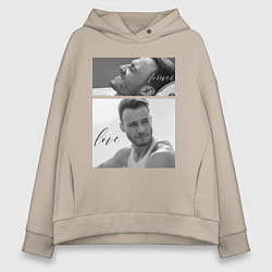 Толстовка оверсайз женская Serkan Bolat - Kerem Bursin, цвет: миндальный