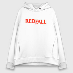 Толстовка оверсайз женская Redfall logo, цвет: белый