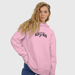 Толстовка оверсайз женская Сан-Антонио Спёрс NBA, цвет: светло-розовый — фото 2