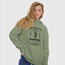 Толстовка оверсайз женская Juventus: Football Club Number 1 Legendary, цвет: авокадо — фото 2