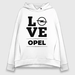 Толстовка оверсайз женская Opel Love Classic, цвет: белый