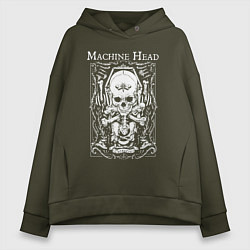 Толстовка оверсайз женская Machine Head Catharsis Groove metal, цвет: хаки