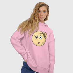 Толстовка оверсайз женская Дурак не понял, цвет: светло-розовый — фото 2