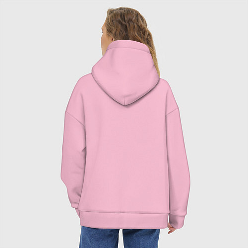 Женское худи оверсайз Wu-Tang Colors / Светло-розовый – фото 4