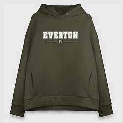 Толстовка оверсайз женская Everton Football Club Классика, цвет: хаки