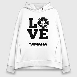 Толстовка оверсайз женская Yamaha Love Classic, цвет: белый