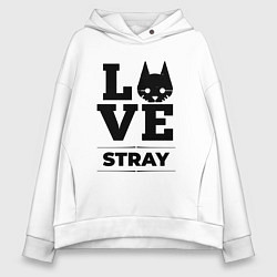 Толстовка оверсайз женская Stray Love Classic, цвет: белый