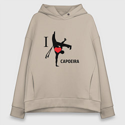 Женское худи оверсайз I LOVE CAPOEIRA