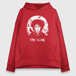 Толстовка оверсайз женская The Cure арт Роберт Смит, цвет: красный