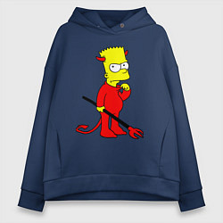 Женское худи оверсайз Bart Simpson - devil