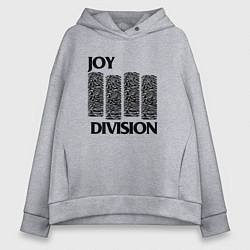 Толстовка оверсайз женская Joy Division - rock, цвет: меланж