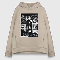 Толстовка оверсайз женская Depeche Mode 101 Vintage 1988, цвет: миндальный