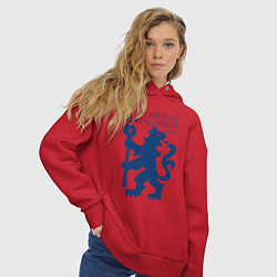 Толстовка оверсайз женская FC Chelsea Lion, цвет: красный — фото 2