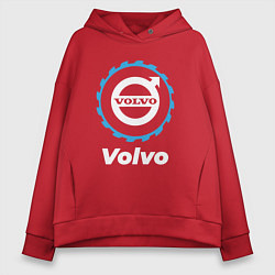 Толстовка оверсайз женская Volvo в стиле Top Gear, цвет: красный