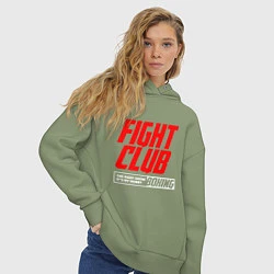 Толстовка оверсайз женская Fight club boxing, цвет: авокадо — фото 2
