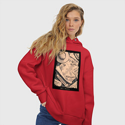 Толстовка оверсайз женская Карта приключений - Ван Пис, цвет: красный — фото 2