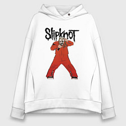 Толстовка оверсайз женская Slipknot fan art, цвет: белый