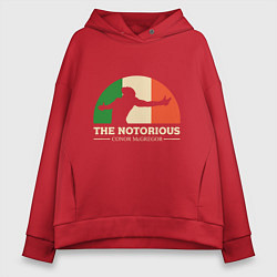 Толстовка оверсайз женская The Notorious, цвет: красный