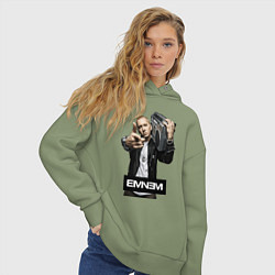 Толстовка оверсайз женская Eminem boombox, цвет: авокадо — фото 2