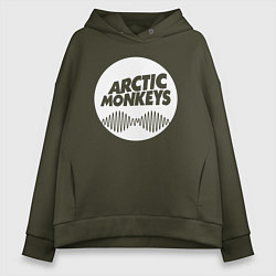 Толстовка оверсайз женская Arctic Monkeys rock, цвет: хаки