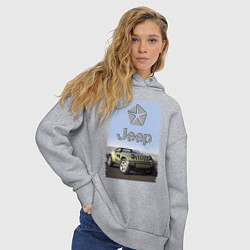Толстовка оверсайз женская Chrysler Jeep - concept, цвет: меланж — фото 2