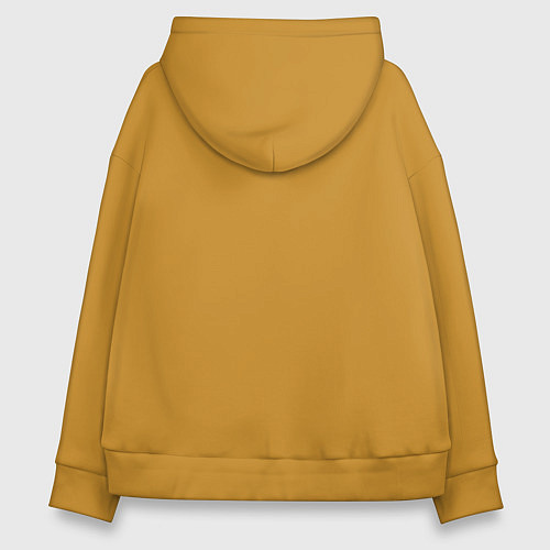 Женское худи оверсайз Панда с жестом рок / Горчичный – фото 2